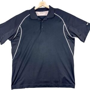 Nike Golf Shirt‎ Mens XL Black Dri-FIT Polo Short Sleeve Performance Athletic